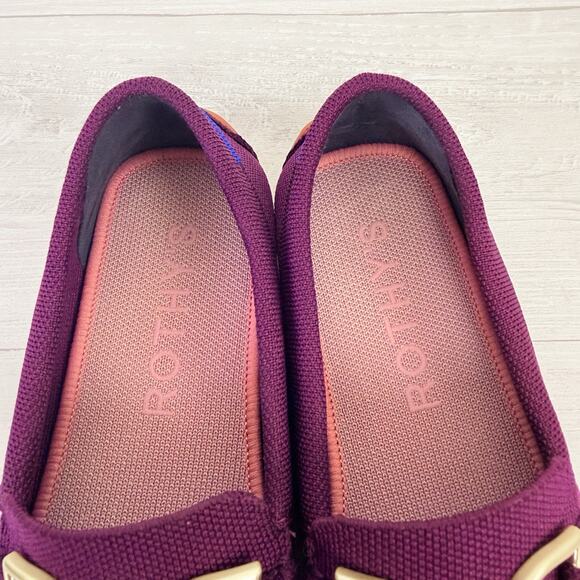 NEW Rothy’s Double Bit The Driver Loafers Size 8.5 Purple Sapphire Comfort Shoes - Picture 9 of 16